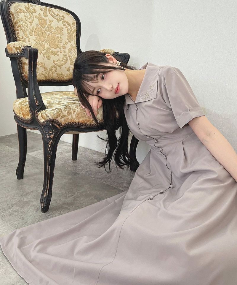ローズ刺繍衿ワンピース/an another angelus [55BE02h005] | F i.n.t