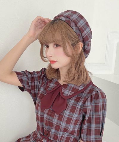 Velveteen Ribbon Beret / F i.n.t [55AB01a001]