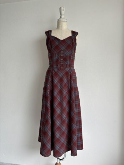 [Fan Club Exclusive Item] [sample ITEM] Bustier Check Dress [sample-H176]