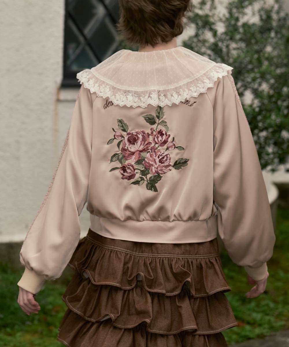 pink beige / 168cm / チュールブラウスとのレイヤード