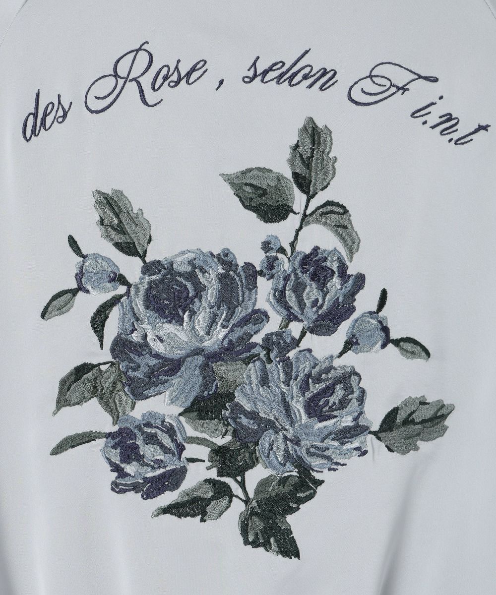 刺繍バック (blue gray)