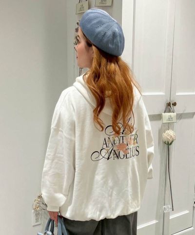 AN Art Touch Flower Print Hoodie / an another angelus [53BI04j004]