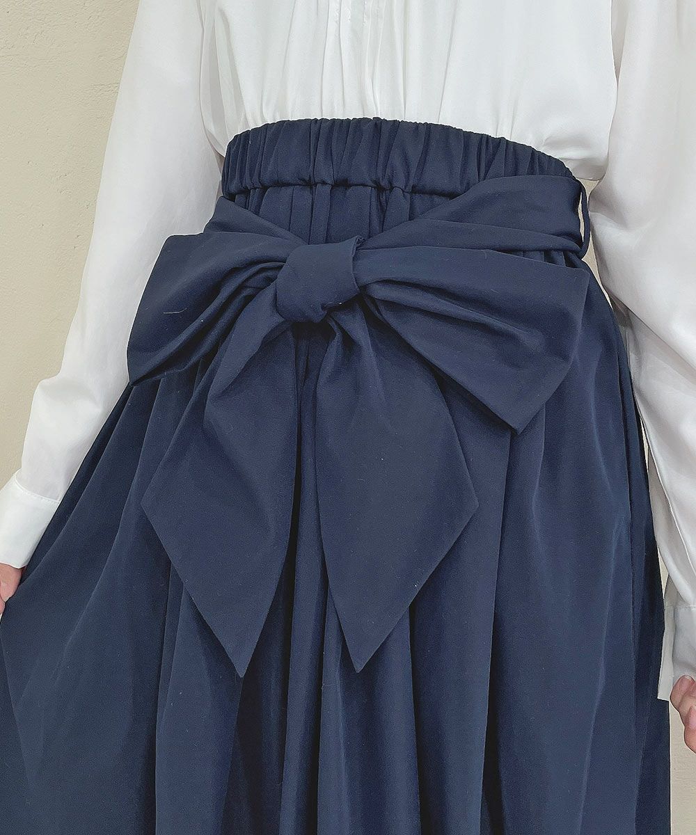 beige / 152cm / リボンを前にした状態