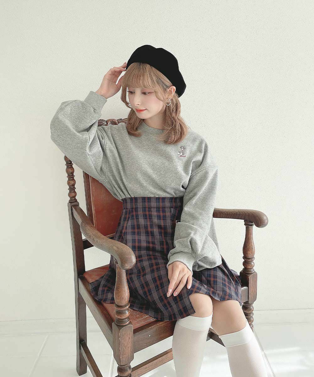 ラップ風アシメチェックミニスカート/F i.n.t [55AG02k004] | F i.n.t