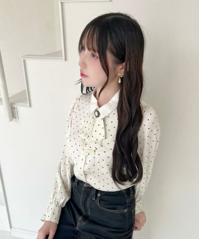 Brooch and dot blouse / an another angelus [55BF02j009]