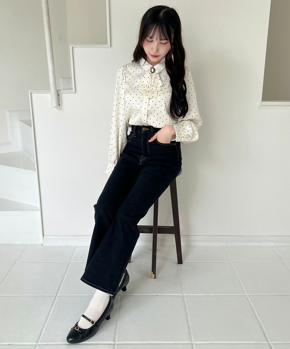 off white×black / 157cm