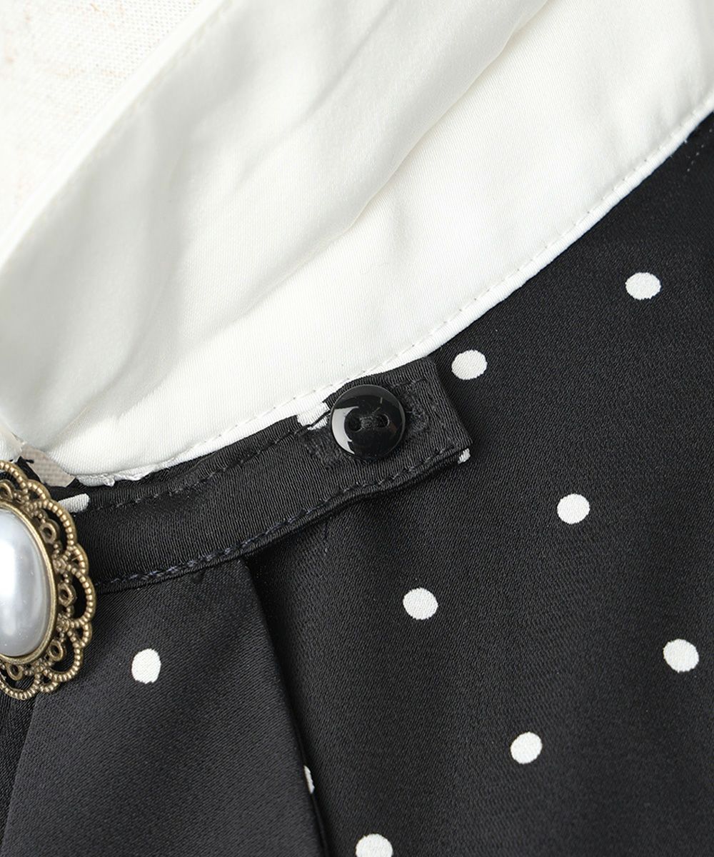 タイ取り外し釦 (black×white)