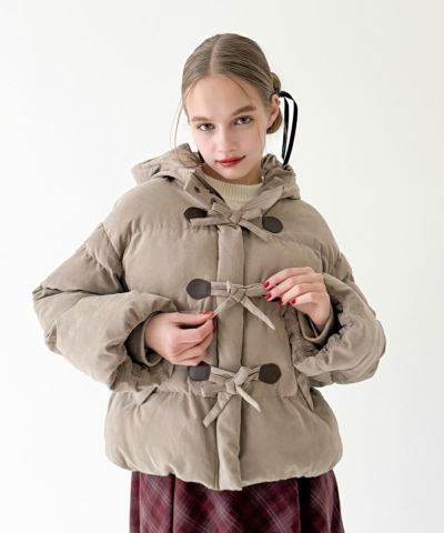 リボン釦ダッフルエコダウンコート/F i.n.t [55AD02j005] | F i.n.t