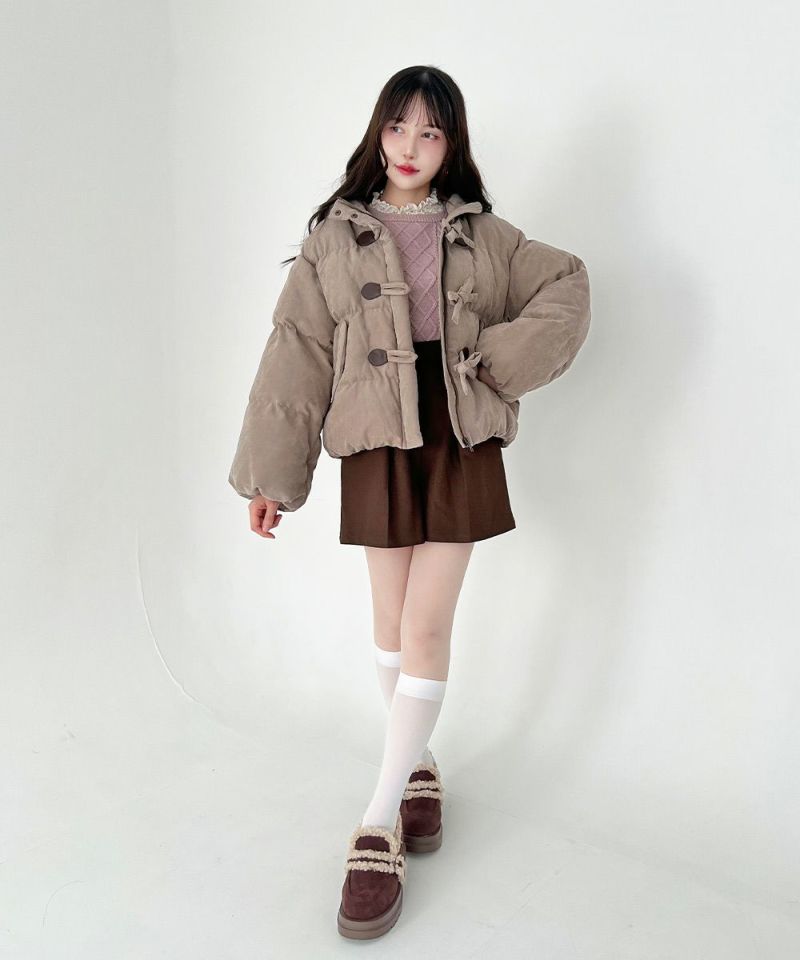 リボン釦ダッフルエコダウンコート/F i.n.t [55AD02j005] | F i.n.t