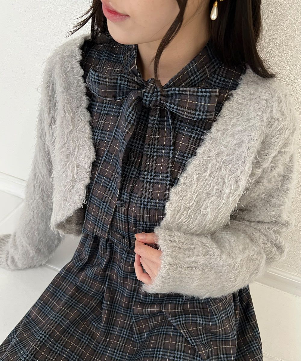 light gray / 157cm / リボンを外した状態