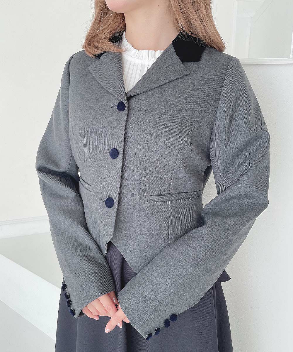 バックフリルテーラードジャケット/an another angelus [55BD01j003