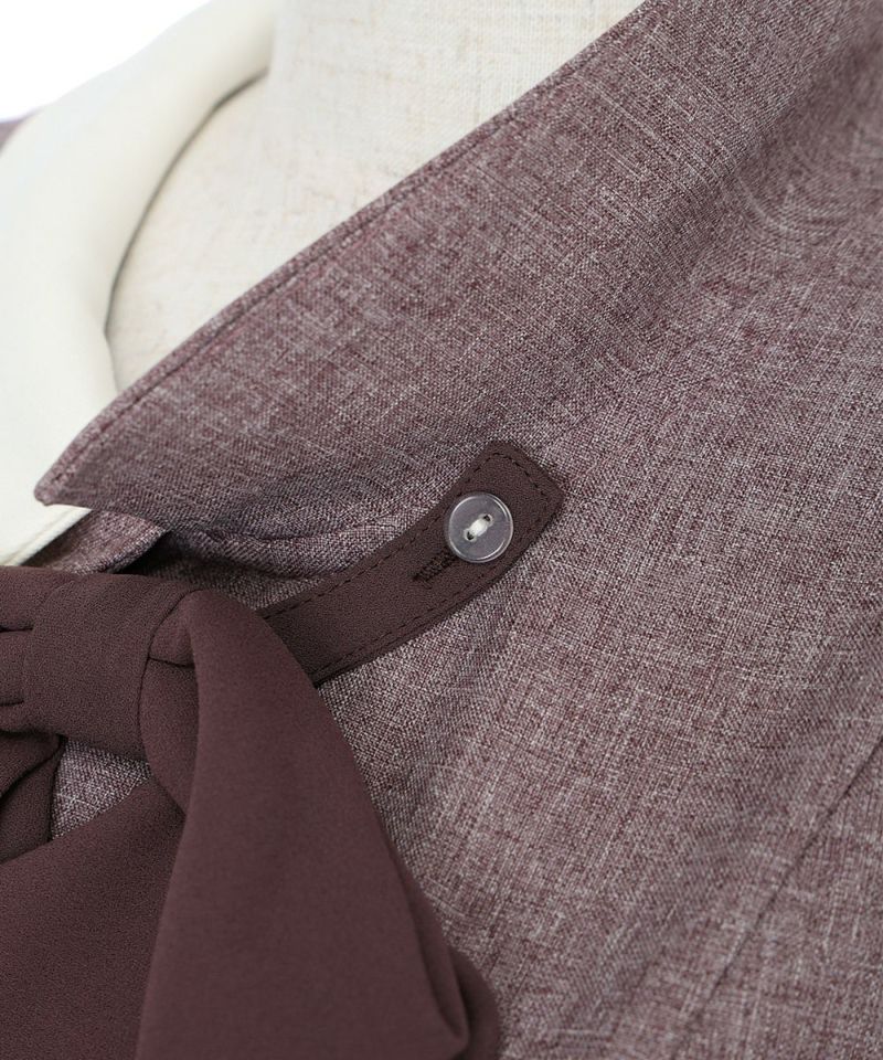 リボン取り外し釦 (bordeaux)