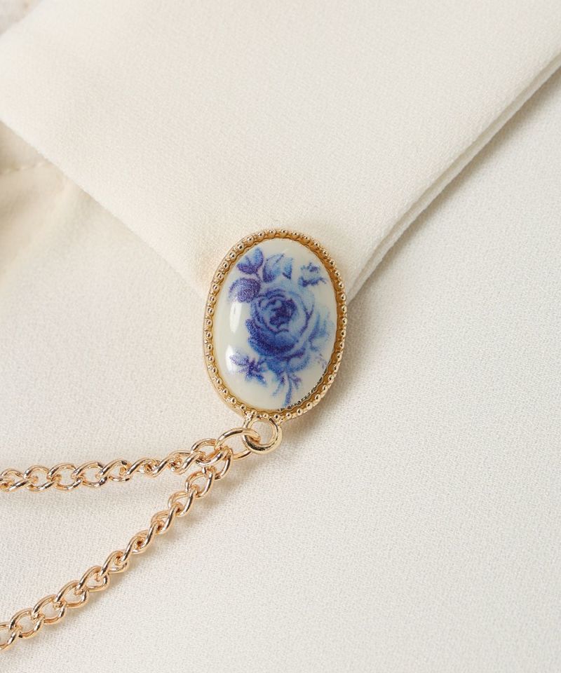 ローズカメオブローチ付きブラウス/an another angelus [55BF02j010