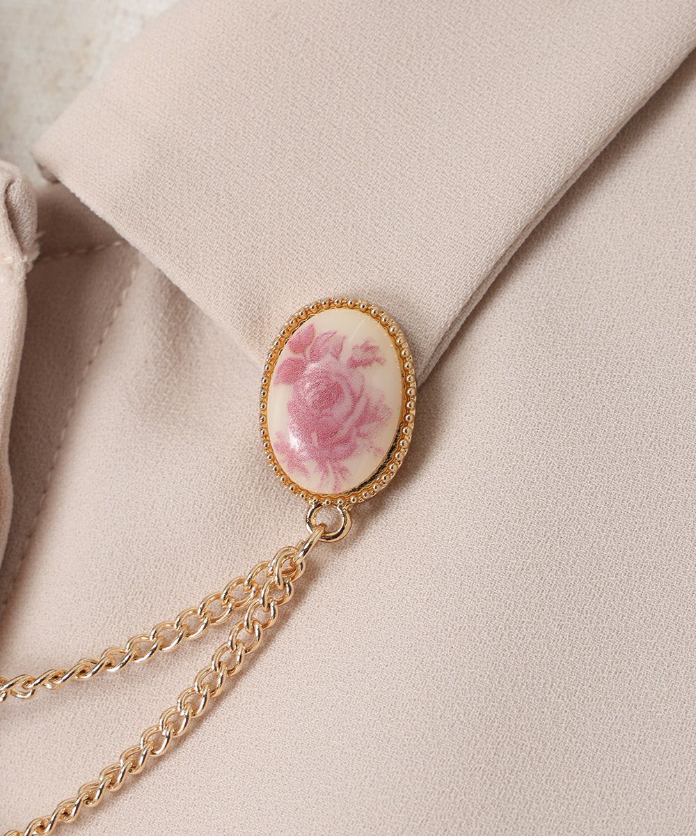 ローズカメオブローチ付きブラウス/an another angelus [55BF02j010