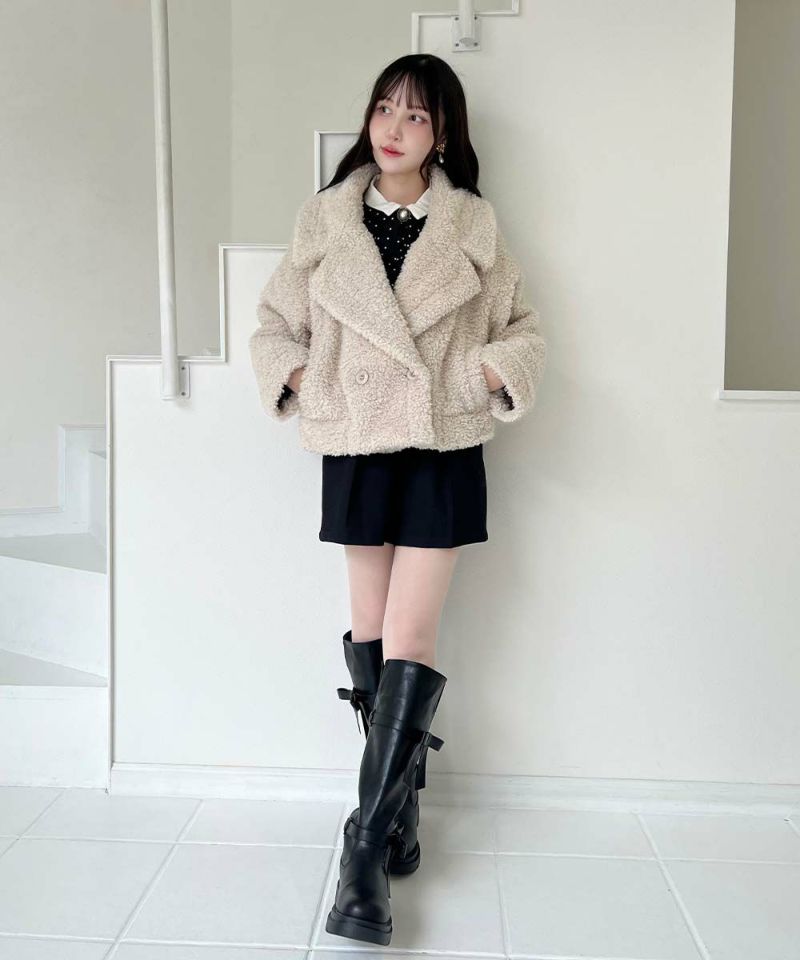 ご予約】ビッグカラーボアコート/F&A [55CD03j001][11月上旬入荷
