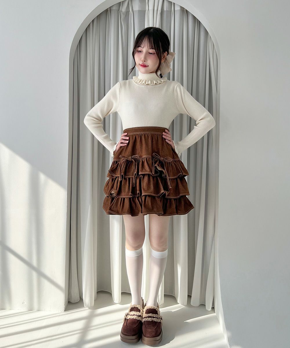 釦付きフリルリブタートル/F&A [55CJ03j001] | F i.n.t公式通販サイト