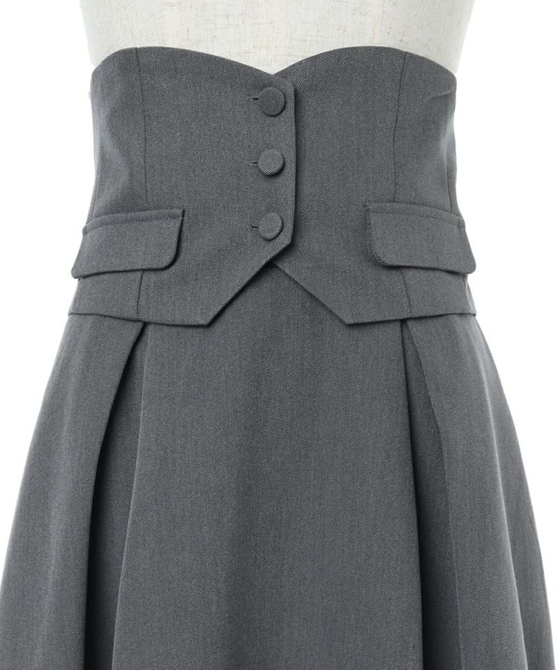 ジレコルセット2WAYフレアースカート/an another angelus [56BG03p011