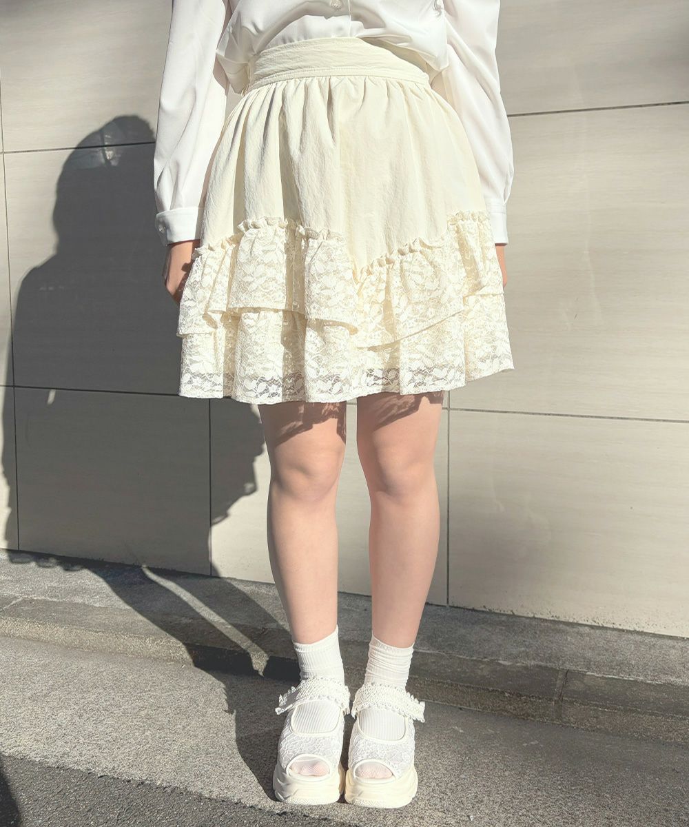 レースフリルミニスカート/F i.n.t [57AG03k003] | F i.n.t公式通販サイト