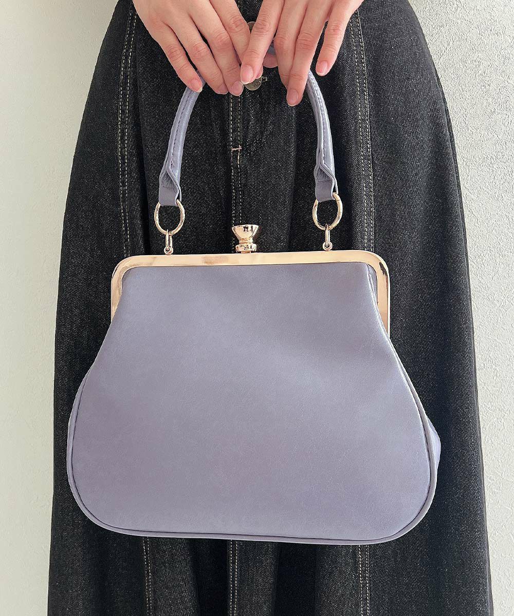 フレームスミレ刺繍がま口バッグ/an another angelus [57BC05a001] | F