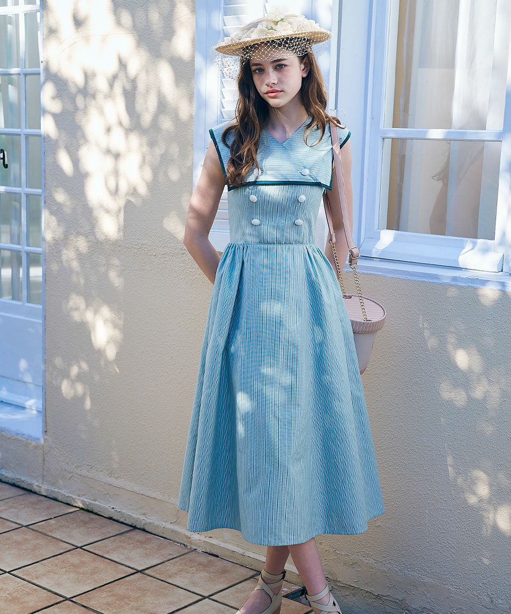 ご予約】ストライプ2wayマリンワンピース/an another angelus