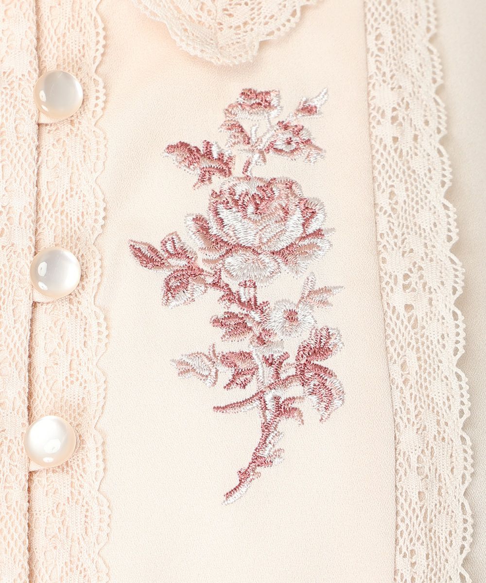 刺繍 (pink beige)