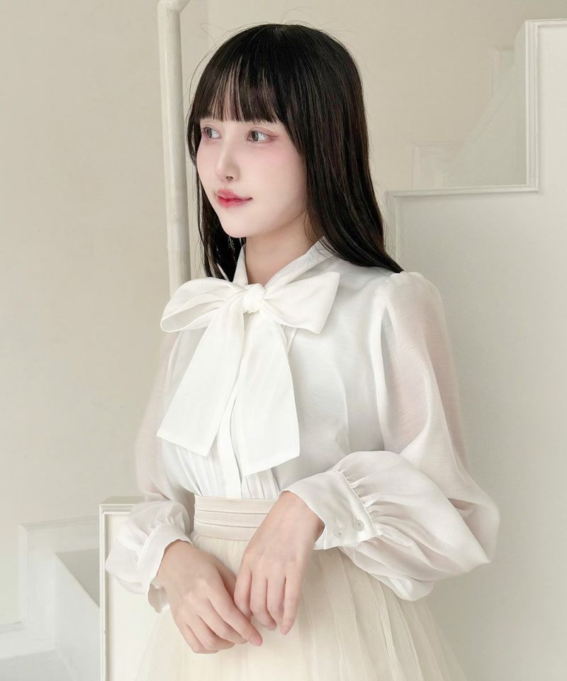 UNITED ARROWS 六本木ヒルズ限定　シアー ラメドット フリルブラウス UNITED ARROWS 六本木ヒルズ限定 シアー ラメドット フリルブラウス