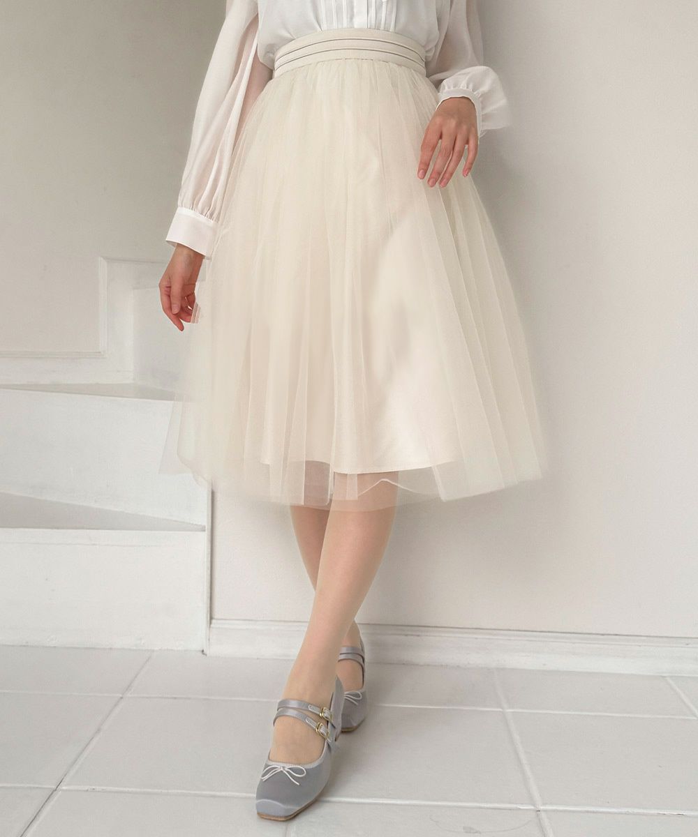 treat ürself バレリーナボリュームチュールロングスカート イブベ