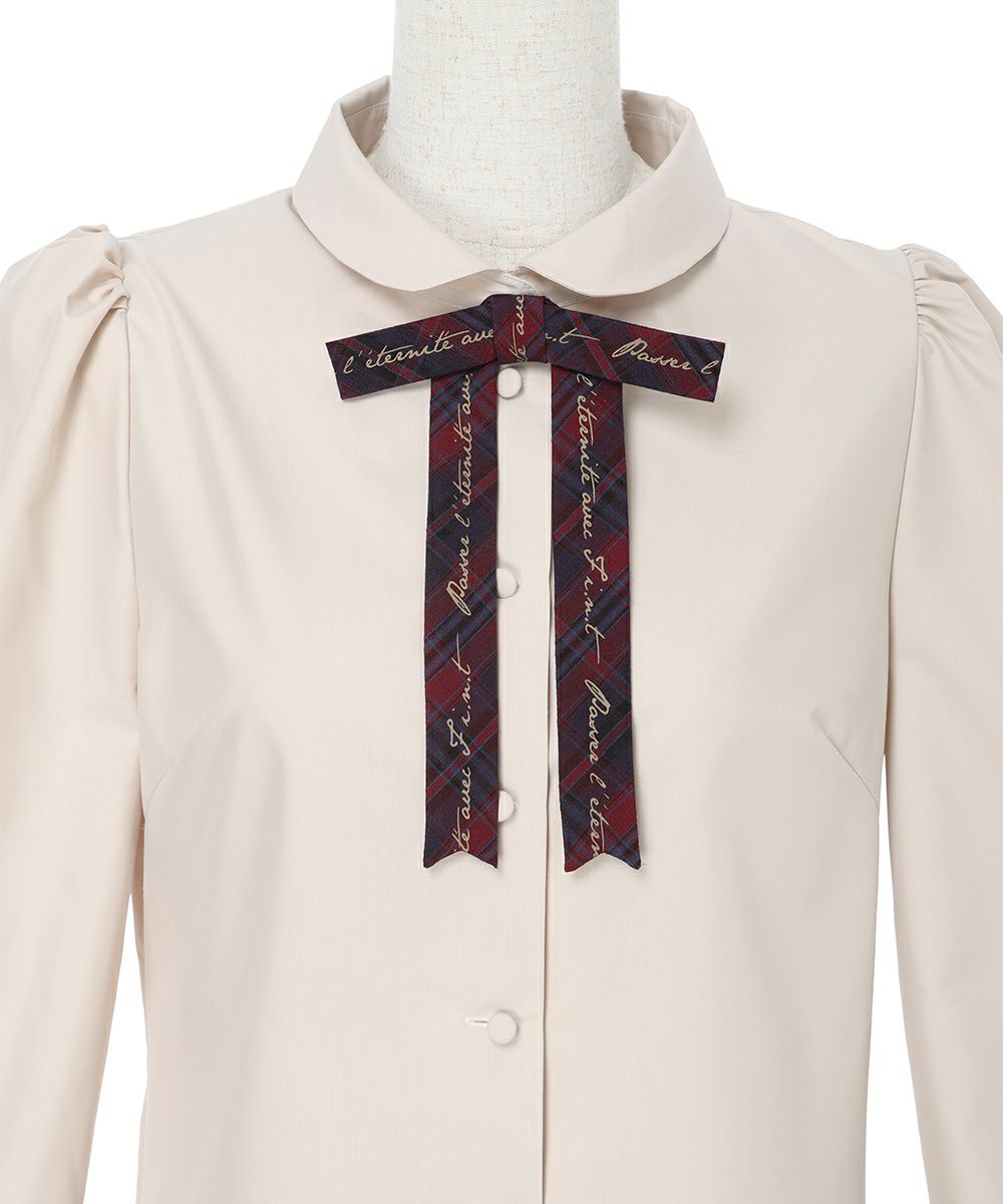 リボン (beige×red)