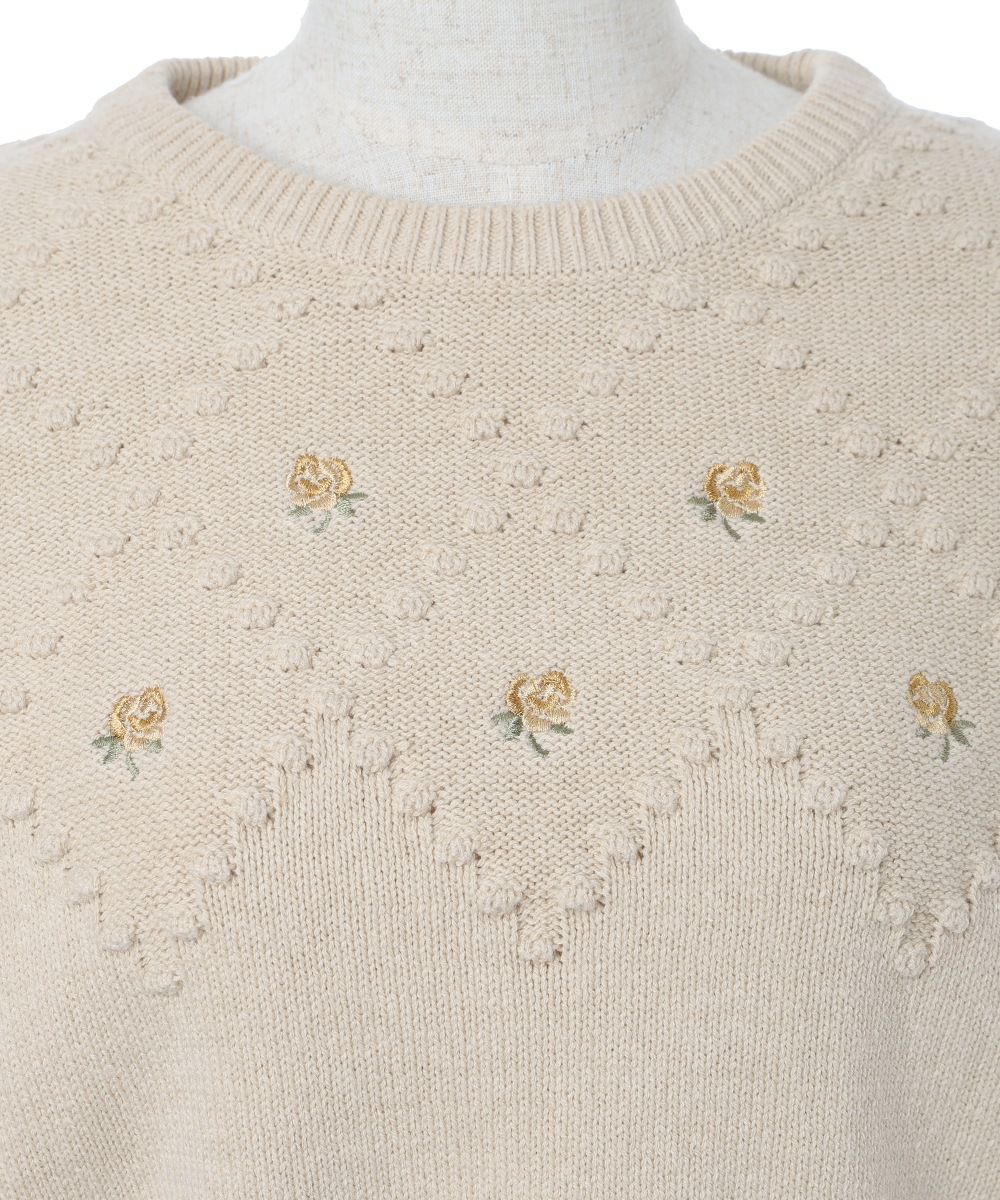 刺繍アップ (light beige)