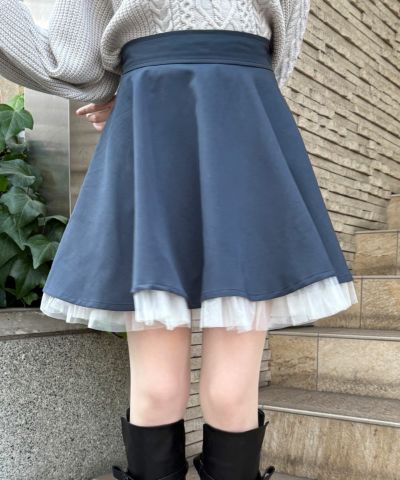 裾チュールサーキュラーミニスカート/F i.n.t [57AG02k001] | F i.n.t