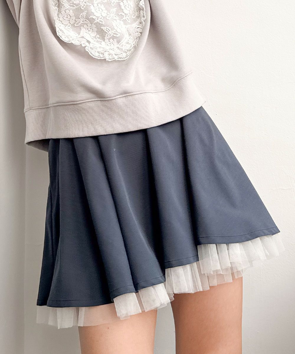 裾チュールサーキュラーミニスカート/F i.n.t [57AG02k001] | F i.n.t