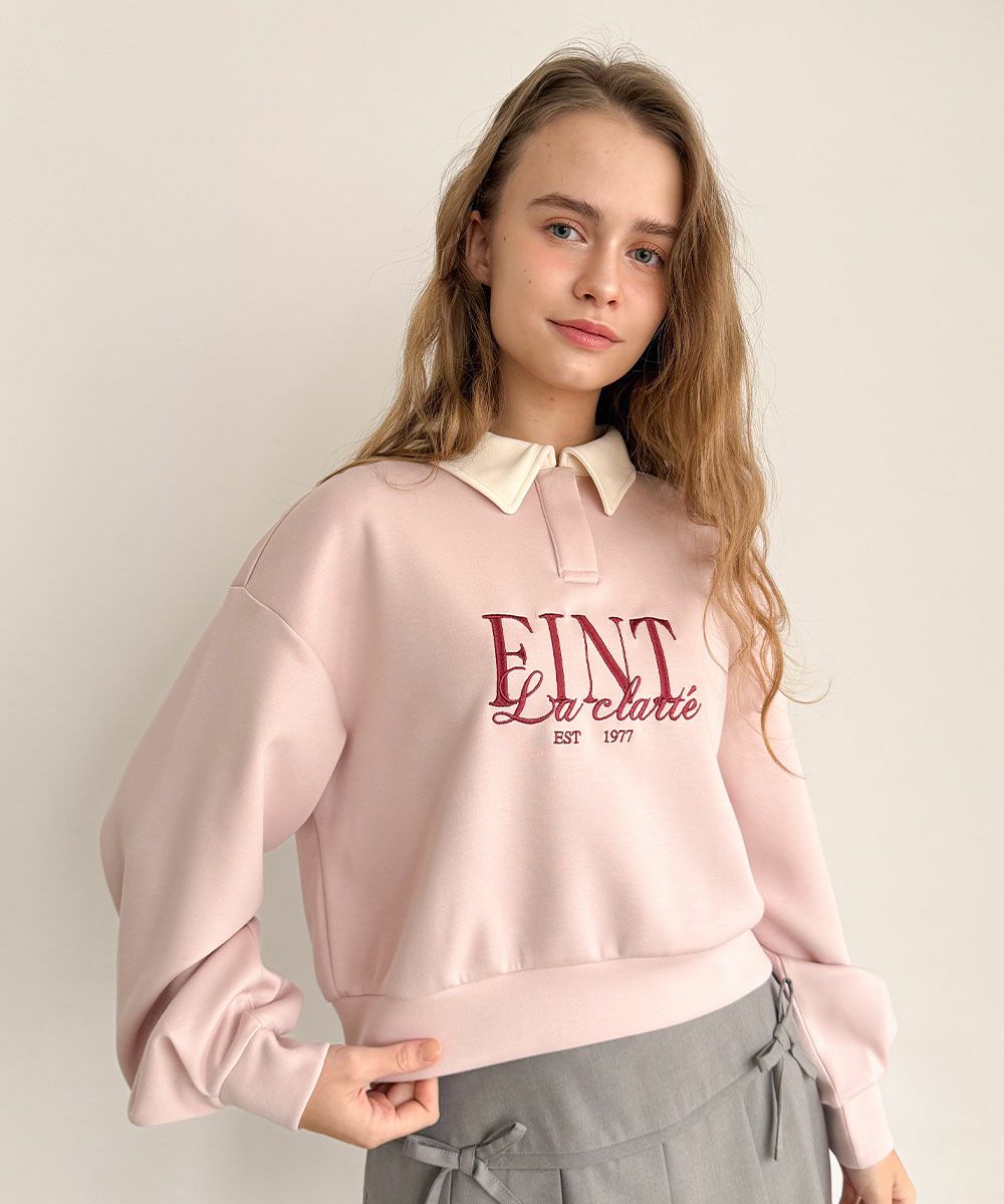 フレンチロゴ刺繍クレリック衿スウェット/F i.n.t [57AI03j001] | F