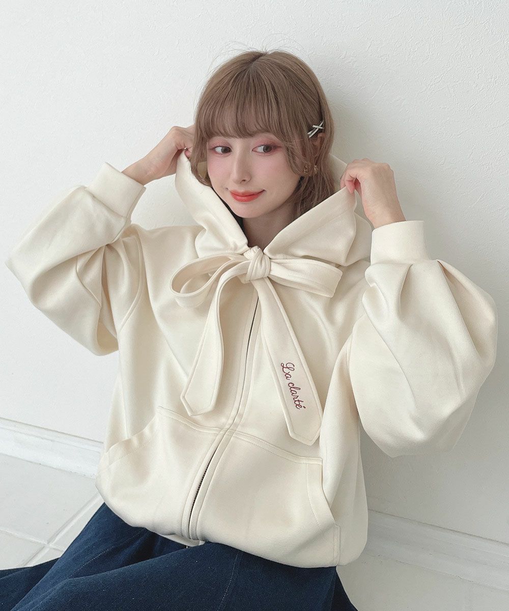 ビッグリボンZIPパーカー/F i.n.t [57AI04j002] | F i.n.t公式通販サイト