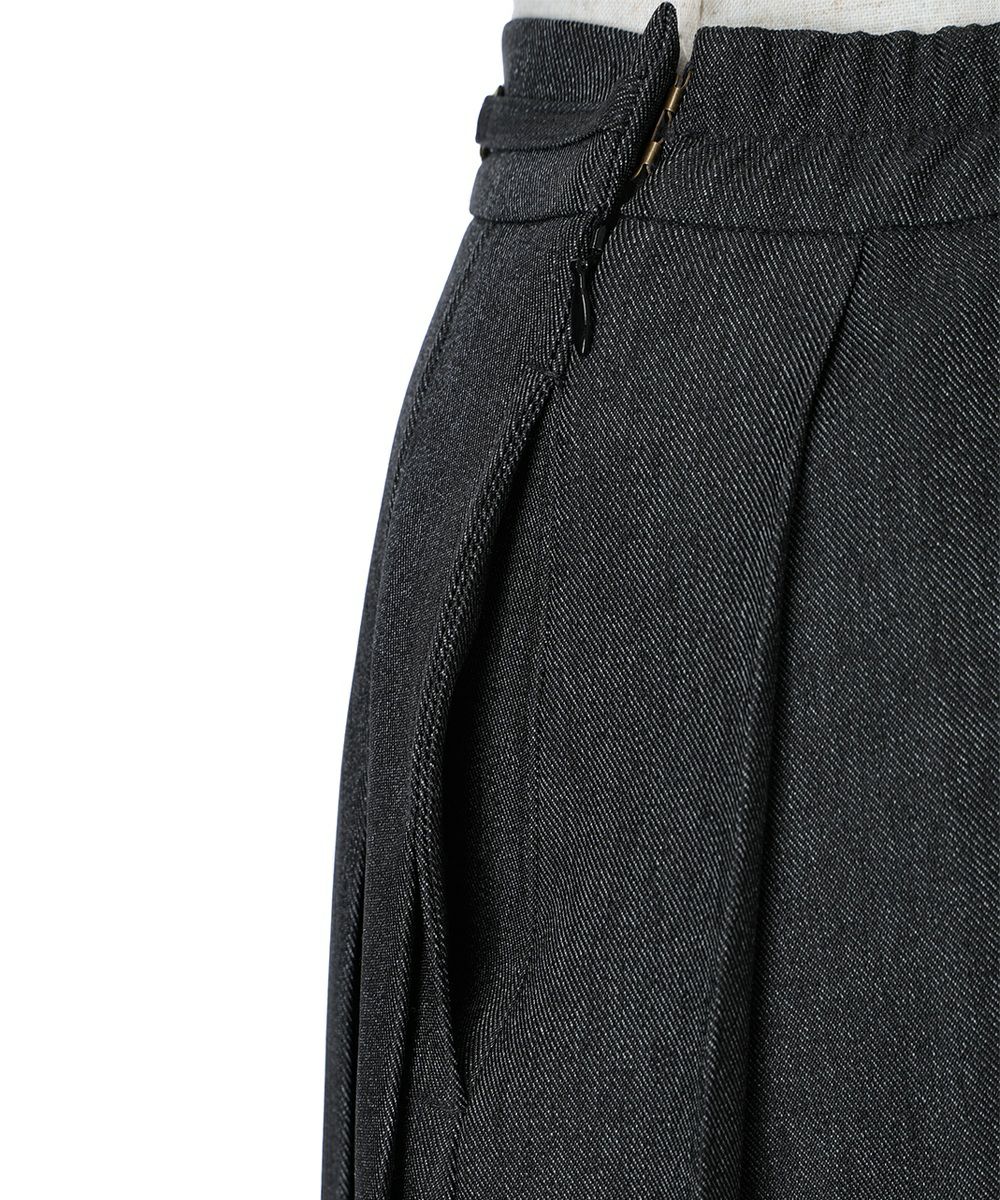 ビット使いデニムライクプリーツスカート/an another angelus