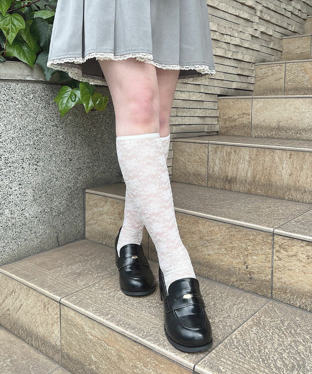 フラワーレースハイソックス/F i.n.t [57AB06s005] | F i.n.t公式通販