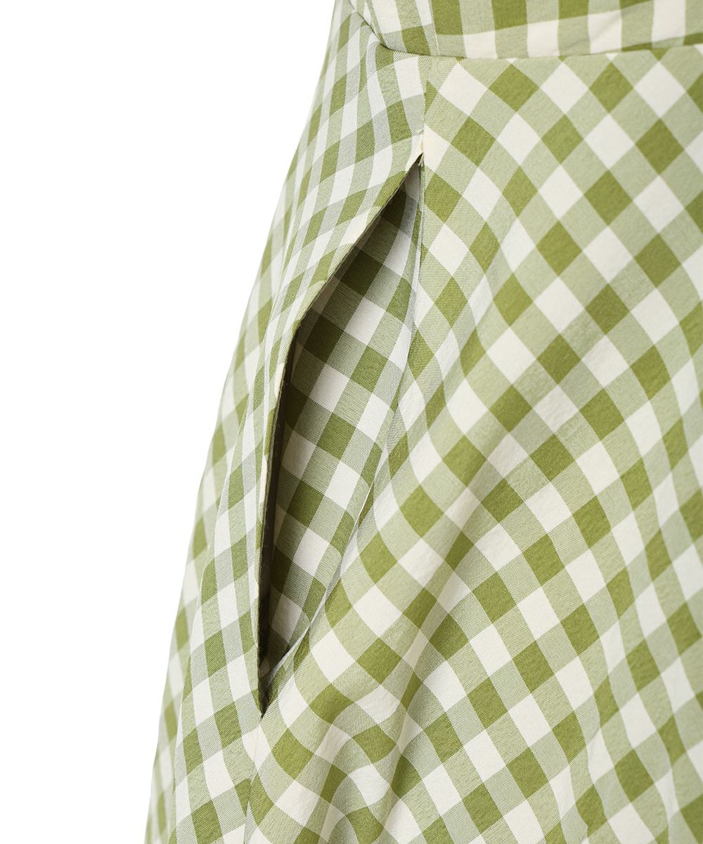 サイドポケット (light green×white)