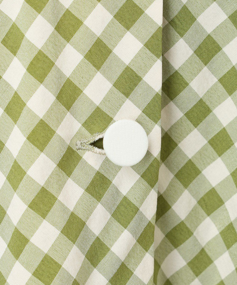 釦アップ (light green×white)